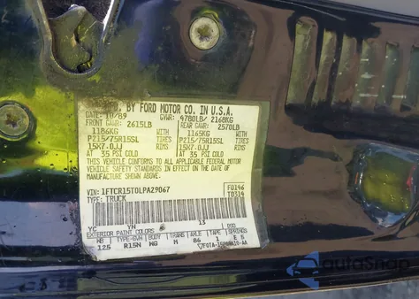 1990 Ford Ranger Super Cab z USA, uszkodzony, nr VIN 1FTCR15T0LPA29067